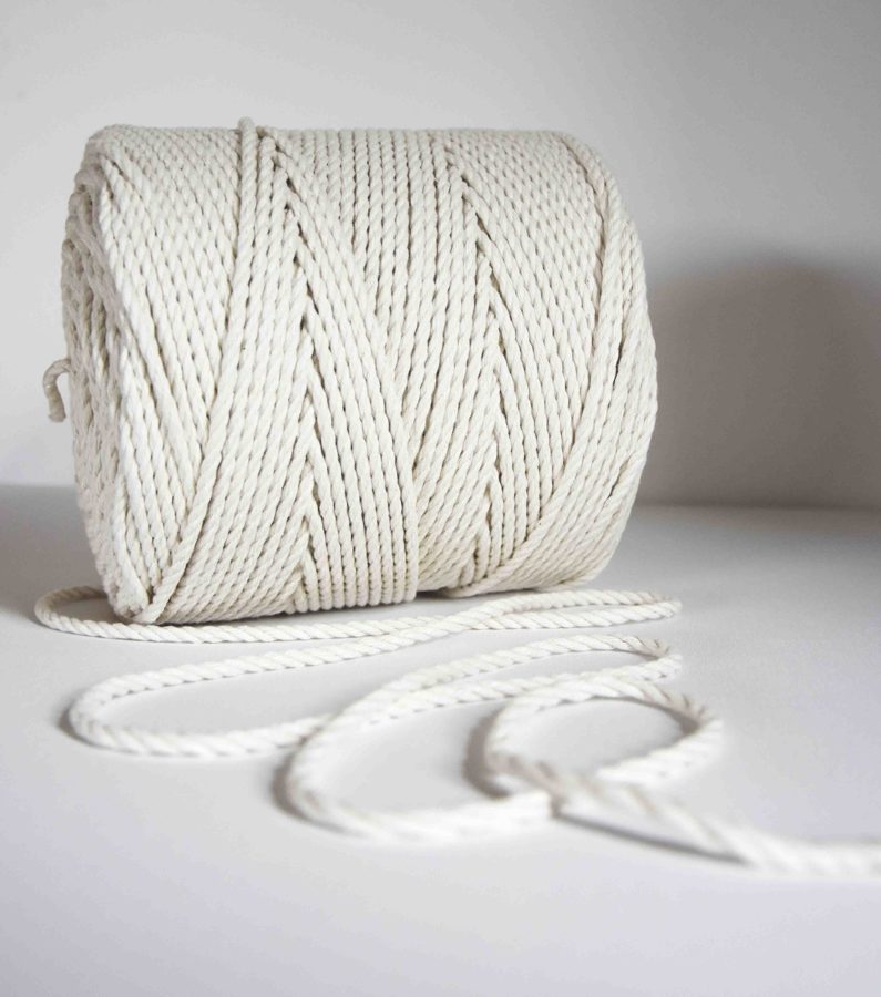 4 mm cotton cord. Natural