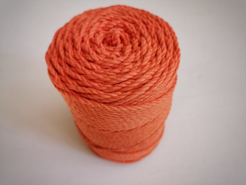 Sukta medvilninė virvė. Morkinė